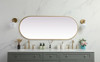 Elegant Decor MR2A2460BRS Metal Frame Oval Mirror 24x60 Inch in Brass Elegant Decor MR2A2460BRS Metal Frame Oval Mirror 24x60 Inch in Brass