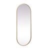 Elegant Decor MR2A2460BRS Metal Frame Oval Mirror 24x60 Inch in Brass Elegant Decor MR2A2460BRS Metal Frame Oval Mirror 24x60 Inch in Brass