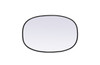 Elegant Decor MR2B2030BLK Metal Frame Oval Mirror 20x30 Inch in Black