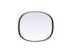 Elegant Decor MR2B2030BLK Metal Frame Oval Mirror 20x30 Inch in Black