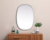 Elegant Decor MR2B2740SIL Metal Frame Oval Mirror 27x40 Inch in Silver Elegant Decor MR2B2740SIL Metal Frame Oval Mirror 27x40 Inch in Silver