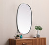 Elegant Decor MR2B2740SIL Metal Frame Oval Mirror 27x40 Inch in Silver Elegant Decor MR2B2740SIL Metal Frame Oval Mirror 27x40 Inch in Silver