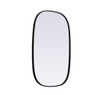 Elegant Decor MR2B2436BLK Metal Frame Oval Mirror 24x36 Inch in Black