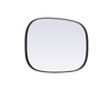 Elegant Decor MR2B2436BLK Metal Frame Oval Mirror 24x36 Inch in Black