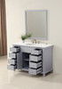 Elegant Kitchen and Bath VF12348GR-VW 48 inch Single Bathroom vanity in Light Grey with ivory white engineered marble
