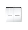 Elegant Kitchen and Bath TD222-6060MBK Frameless tub door 60 x 60 Matte Black