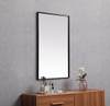 Elegant Decor MR42436BK Metal Frame Rectangle Mirror 24x36 Inch in Black Elegant Decor MR42436BK Metal Frame Rectangle Mirror 24x36 Inch in Black