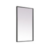 Elegant Decor MR42436BK Metal Frame Rectangle Mirror 24x36 Inch in Black