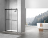 Elegant Kitchen and Bath SD202-4876MBK Frameless shower door 48 x 76 Matte Black