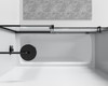 Elegant Kitchen and Bath TD444-6060MBK Frameless tub door 60 x 60 Matte Black