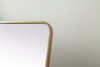 Elegant Decor MR80FL3060BR Soft Corner Metal Rectangle Full Length Mirror 30x60 Inch in Brass