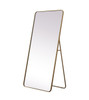 Elegant Decor MR80FL3060BR Soft Corner Metal Rectangle Full Length Mirror 30x60 Inch in Brass