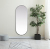 Elegant Decor MR2A2460SIL Metal Frame Oval Mirror 24x60 Inch in Silver Elegant Decor MR2A2460SIL Metal Frame Oval Mirror 24x60 Inch in Silver