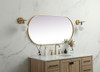 Elegant Decor MR2A2448BRS Metal Frame Oval Mirror 24x48 Inch in Brass Elegant Decor MR2A2448BRS Metal Frame Oval Mirror 24x48 Inch in Brass