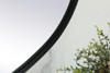 Elegant Decor MR2B3048BLK Metal Frame Oval Mirror 30x48 Inch in Black