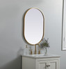 Elegant Decor MR2A2030BRS Metal Frame Oval Mirror 20x30 Inch in Brass Elegant Decor MR2A2030BRS Metal Frame Oval Mirror 20x30 Inch in Brass
