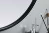Elegant Decor MR2A2436BLK Metal Frame Oval Mirror 24x36 Inch in Black