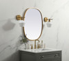 Elegant Decor MR2B2430BRS Metal Frame Oval Mirror 24x30 Inch in Brass