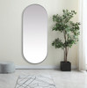 Elegant Decor MR2A3072SIL Metal Frame Oval Mirror 30x72 Inch in Silver