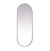 Elegant Decor MR2A3072SIL Metal Frame Oval Mirror 30x72 Inch in Silver