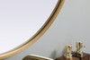 Elegant Decor MR2A3040BRS Metal Frame Oval Mirror 30x40 Inch in Brass