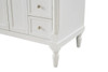 Elegant Kitchen and Bath VF13042AW-VW 42 inch Single Bathroom vanity in Antique White with ivory white engineered marble