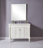 Elegant Kitchen and Bath VF13042AW-VW 42 inch Single Bathroom vanity in Antique White with ivory white engineered marble