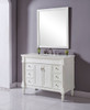 Elegant Kitchen and Bath VF13042AW-VW 42 inch Single Bathroom vanity in Antique White with ivory white engineered marble