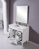 Elegant Kitchen and Bath VF13042AW-VW 42 inch Single Bathroom vanity in Antique White with ivory white engineered marble