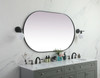 Elegant Decor MR2A3660BLK Metal Frame Oval Mirror 36x60 Inch in Black