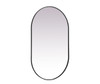 Elegant Decor MR2A3660BLK Metal Frame Oval Mirror 36x60 Inch in Black