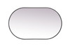 Elegant Decor MR2A3660BLK Metal Frame Oval Mirror 36x60 Inch in Black