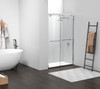 Elegant Kitchen and Bath SD303-4876PCH Semi-frameless shower door 48 x 76 Polished Chrome