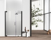 Elegant Kitchen and Bath SD404-4872MBK Semi-frameless hinged shower door 48 x 72 Matte Black