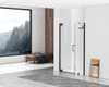 Elegant Kitchen and Bath SD404-4872MBK Semi-frameless hinged shower door 48 x 72 Matte Black