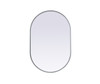 Elegant Decor MR2A2436SIL Metal Frame Oval Mirror 24x36 Inch in Silver Elegant Decor MR2A2436SIL Metal Frame Oval Mirror 24x36 Inch in Silver