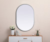 Elegant Decor MR2A2436SIL Metal Frame Oval Mirror 24x36 Inch in Silver Elegant Decor MR2A2436SIL Metal Frame Oval Mirror 24x36 Inch in Silver