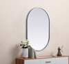 Elegant Decor MR2A2436SIL Metal Frame Oval Mirror 24x36 Inch in Silver Elegant Decor MR2A2436SIL Metal Frame Oval Mirror 24x36 Inch in Silver