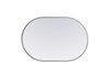 Elegant Decor MR2A2436SIL Metal Frame Oval Mirror 24x36 Inch in Silver Elegant Decor MR2A2436SIL Metal Frame Oval Mirror 24x36 Inch in Silver