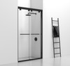 Elegant Kitchen and Bath SD303-4876MBK Semi-frameless shower door 48 x 76 Matte Black