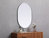 Elegant Decor MR2A3040SIL Metal Frame Oval Mirror 30x40 Inch in Silver