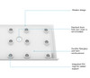 Elegant Kitchen and Bath STY01-C4836 48x36 inch Single threshold shower tray center drain in glossy white