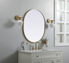 Elegant Decor MR2A3036BRS Metal Frame Oval Mirror 30x36 Inch in Brass