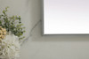Elegant Decor MR42436S Metal Frame Rectangle Mirror 24x36 Inch in Silver