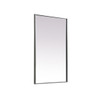 Elegant Decor MR42436S Metal Frame Rectangle Mirror 24x36 Inch in Silver