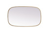Elegant Decor MR2B2440BRS Metal Frame Oval Mirror 24x40 Inch in Brass