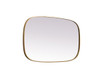Elegant Decor MR2B2440BRS Metal Frame Oval Mirror 24x40 Inch in Brass