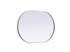 Elegant Decor MR2A2740SIL Metal Frame Oval Mirror 27x40 Inch in Silver