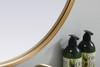 Elegant Decor MR2A2430BRS Metal Frame Oval Mirror 24x30 Inch in Brass