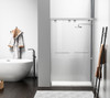 Elegant Kitchen and Bath SD303-4876BNK Semi-frameless shower door 48 x 76 Brushed Nickel